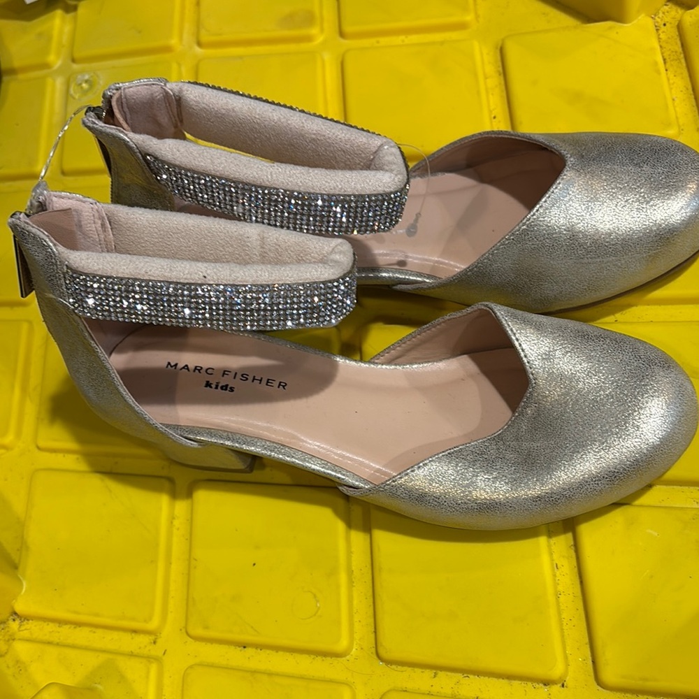 Marc Fisher Kids Silver Dress Shoes